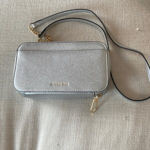 Silver Cross body bag